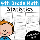 4th Grade Statistics Worksheet Pack | Math Activities