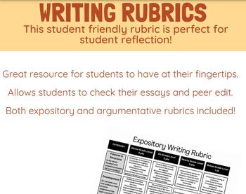 Preview of 4th Grade Student Friendly Writing Rubrics