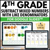 Subtracting Mixed Number Fractions with Like Denominators 