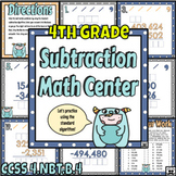 4th Grade Subtraction Math Center #4 -Standard Algorithm-4