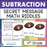4th Grade Subtraction Activities Math Riddles Secret Code Puzzles