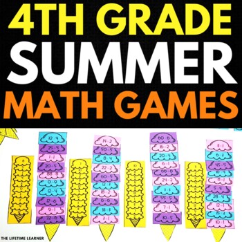 Preview of 4th Grade Summer Math Activities | 4th Grade Math Games