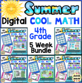 Preview of 4th Grade Summer Math Digital 5 Week Bundle