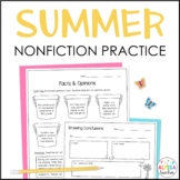4th Grade Summer Nonfiction Reading Comprehension Packet (