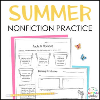Preview of 4th Grade Summer Nonfiction Reading Comprehension Packet (SOL 4.6)