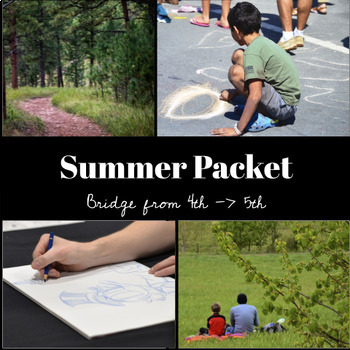 Preview of 4th Grade Summer Packet - 30 Family-Friendly Activities!