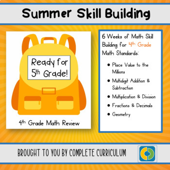 Preview of 4th Grade Summer Packet: Ready for 5th Grade!