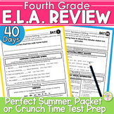 4th Grade ELA Test Prep Review | End of Year Summer Review Packet