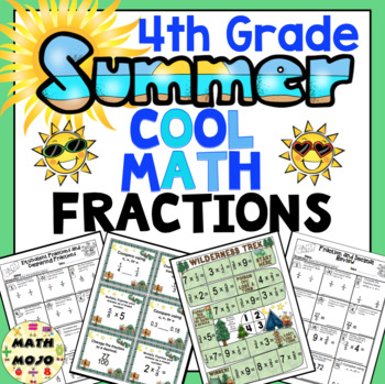 Preview of 4th Grade Summer Cool Math: 4th Grade Fractions