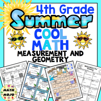 Preview of 4th Grade Summer Cool Math: Week 5 Measurement and Geometry