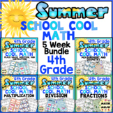 4th Grade Summer School Math: 5 Week 4th Grade Math Bundle