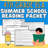 4th Grade Summer School Reading Comprehension Packet and W
