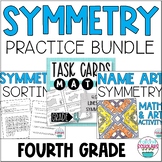 4th Grade Symmetry Review Practice BUNDLE