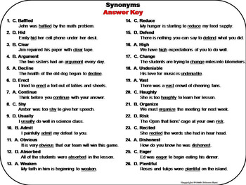 4th Grade Synonyms/ 5th Grade Synonyms/ 6th Grade Synonyms Task Cards