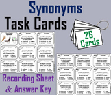 Synonyms Task Cards Literacy (Academic Vocabulary Activity)