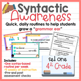4th Grade Syntactic Awareness Routines Set 1
