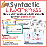 4th Grade Syntactic Awareness Routines Set 3