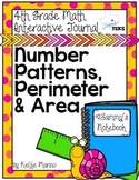 4th Grade TEKS Number Patterns, Perimeter and Area Interac
