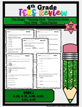 Preview of 4th Grade TEKS Review Week 2