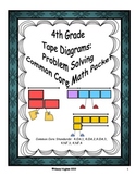 4th Grade Tape Diagrams:  Problem Solving Common Core Packet