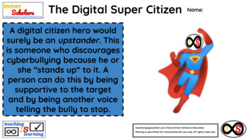 Preview of 4th Grade ELA Technology Activities - Lesson 24: Upstanders and Cyberbullying