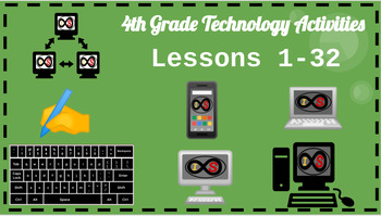 Preview of 4th Grade ELA Technology Activities - PowerPoint Slides (Lessons 1-32)