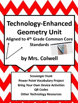 Preview of Geometry Unit with Technology for 4th Grade
