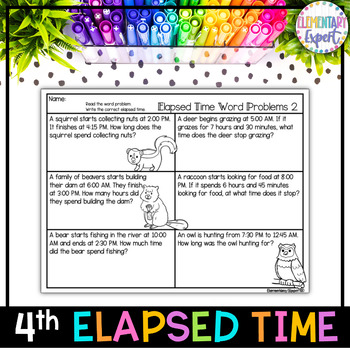 Preview of 4th Grade Telling Time Worksheet Pack - Print and Digital Resources