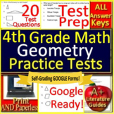 4th Grade Math Geometry - Printable and Self-Grading Googl