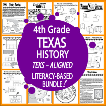 Preview of 4th Grade Texas History–All Content Included–No Textbook Needed–TEKS Aligned
