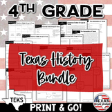 4th Grade Texas History Bundle TEKS aligned Social Studies