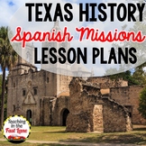 4th Grade Texas History: Missions of Texas Lesson Plans Freebie