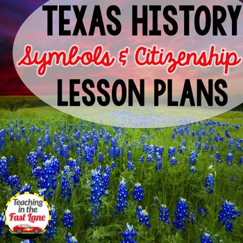 Preview of 4th Grade Texas History: Texas Symbols and Citizenship Lesson Plans Freebie