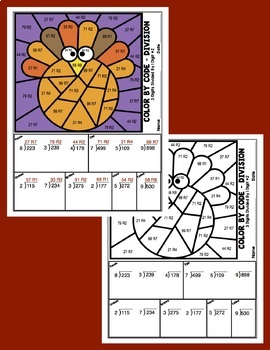 4th Grade Thanksgiving Math - 4th Grade Color-By-Code Thanksgiving Pictures