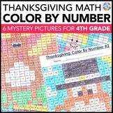 4th Grade Thanksgiving Math Activities - November Activiti