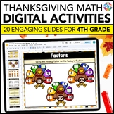 4th Grade Thanksgiving Math Activities - November Math Rev
