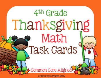 Preview of 4th Grade Thanksgiving Math (Common Core Aligned)