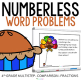 4th Grade Thanksgiving Numberless Word Problems | Multiste