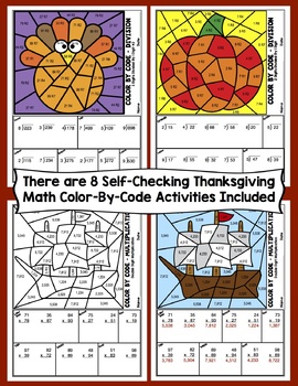 4th Grade Thanksgiving One Page Wonders Activities Bundle by Math Mojo