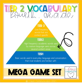 Preview of Tier Two Vocabulary Activities | Mega Game Set | 4th Grade