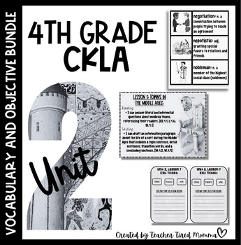 Preview of 4th Grade- UNIT 2: Empire in the Middle Ages CKLA** BUNDLE**
