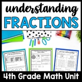 4th Grade Fractions Review Unit, Practice Packets, Math In
