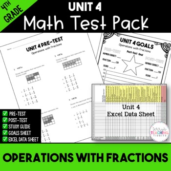 Preview of 4th Grade Unit 4 Math Test Pack {Paper and Pencil}
