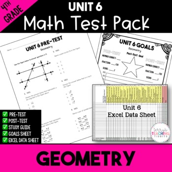 Preview of Geometry Printable Test Pack {4th Grade Unit 6}