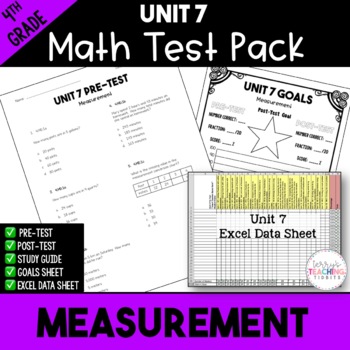 Preview of Measurement Printable Test Pack {4th Grade Unit 7}
