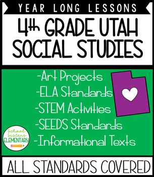 Preview of 4th Grade Utah History Social Studies Year Long Bundle