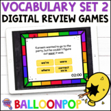 4th Grade VOCABULARY Digital Review Games BalloonPop™, Set 2