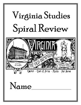 4th Grade Virginia Studies SOL Review Booklet by Lauren Jones | TpT