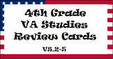 4th Grade Virginia Studies SOL Review Cards (3 sets!) - Up