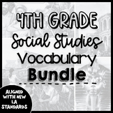 4th Grade- Vocabulary Bundle-LA Social Studies Standards Aligned